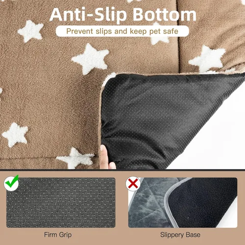 Miniatura 4 de Mora Pets Cama de Gato para Gatos de Interior Almohadilla Lavable para Jaula de Perro Bonita Alfombrilla de Cama de Perro con Estrella para Perros