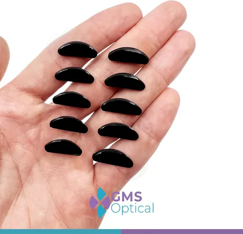 Miniatura 5 de GMS Optical® - Adhesivo antiderrapante contorneado almohadillas de nariz de lente de silicona suave con superpegajoso respaldo, 1,8 mm - 5 pares