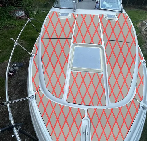 Miniatura 82 de Suelo de Barco de Espuma EVA Cubierta Marina Antideslizante Autoadhesivo para Lancha Motora Barco de Pesca RV Yate Kayak Piscina gris oscuro y azul.