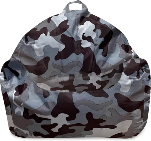 Miniatura 87 de Posh Beanbags - Sillón puff grande, 38 pulgadas, color azul rey sólido Nylon suave - Azul real