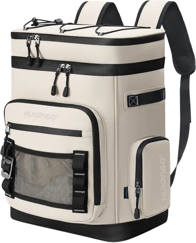 Hulongo Mochila enfriadora grande con aislamiento impermeable para hombres y mujeres, a prueba de fugas, para campamento, playa, pesca, picnic,