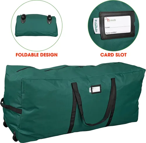 Miniatura 2 de Bolsa de almacenamiento para árbol rodante de Navidad, contenedor de almacenamiento grande y resistente, 22 pulgadas de alto x 16 pulgadas de ancho