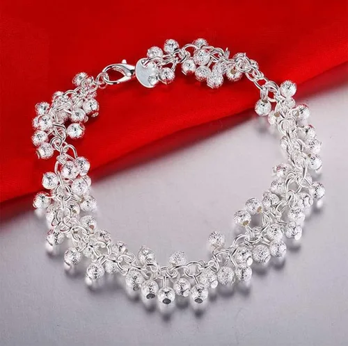 Miniatura 3 de Dofihy Pulseras de plata de ley S925 para mujer, pulseras para mujer, pulsera de cadena de muñeca con dije para mujer, Plata, Sin gemas.
