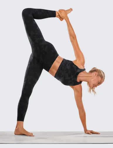 Miniatura 15 de CRZ YOGA Leggings de entrenamiento para mujer con sensación de desnudez cepillada de 25 pulgadas, pantalones de yoga de compresión de cintura alta