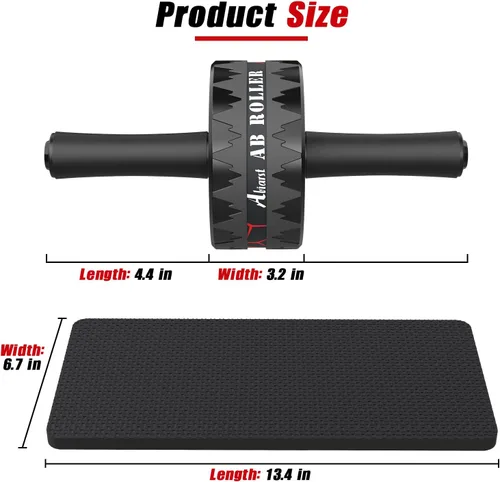 Miniatura 6 de Abiarst Ab Roller Wheel, Abs Workout Equipment for Abdominal & Core Strength Training, Home Gym Exercise Wheels for Men Women, with Knee Pad