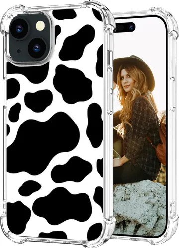 Miniatura 59 de Hungo Funda compatible con iPhone 15 Plus para mujer, diseño floral transparente, lindo, flor azul rosa Rosas Azules