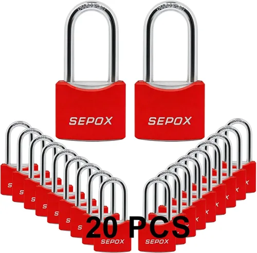 Miniatura 12 de SEPOX® Twins - Candados para exteriores resistentes a la intemperie de 1-9/16 pulgadas con la misma llave, grillete largo, cerradura de acero 2 pzas