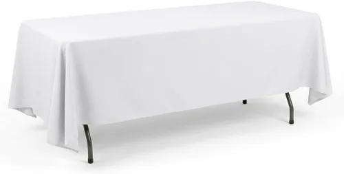 Miniatura 22 de Mantel rectangular de poliéster, manteles para mesas rectangulares de 6 pies, manteles de tela decorativa lavable para bodas, banquetes y campamento