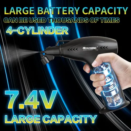 Miniatura 3 de Lionbow Pistola pulverizadora de pintura eléctrica de mano, pistola de pintura eléctrica de alta potencia, portátil, inalámbrica, pistola de pintura