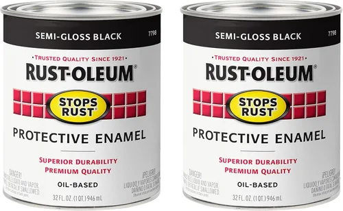 Miniatura 29 de Rust-Oleum 7765502 - Pintura anti-óxido para aplicación con brocha, cuarto de galón, color rojo real brillante, (paquete de 1)