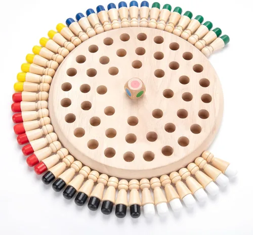 Juego de Memoria de Ajedrez de Madera: Grandes Juegos de Mesa Familiares para Niños y Adultos, Juguete Educativo de Aprendizaje Montessori para