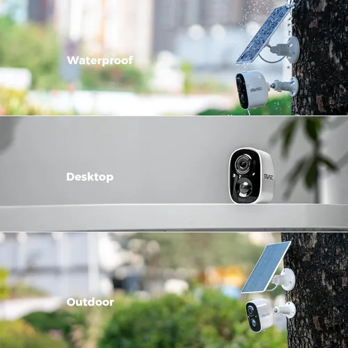 Miniatura 6 de SOVMIKU CG6 Mejor cámara de seguridad solar inalámbrica para exteriores, cámara alimentada por batería, fácil de configurar, detección de movimiento