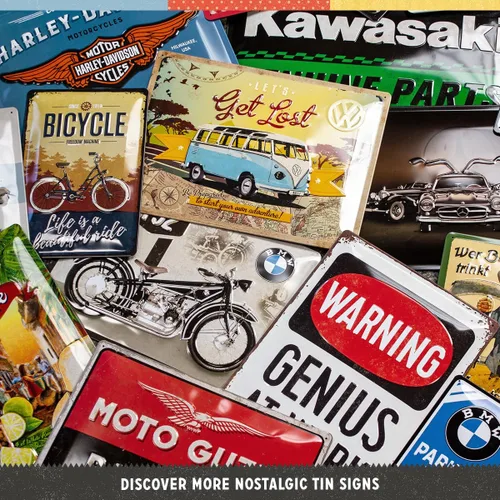 Miniatura 5 de Nostalgic-Art Cartel de hojalata retro, 7.9 x 11.8 pulgadas, Mercedes-Benz – Solo aparcamiento – Idea de regalo para los fanáticos de Mercedes-Benz
