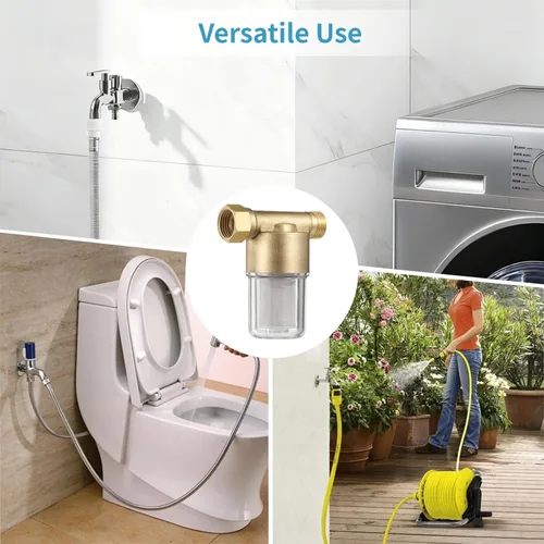 Miniatura 5 de yeesport Filtro de sedimentos para manguera de jardín, filtro de agua en línea, filtro de agua a máquina para calentador de agua eléctrico, ducha