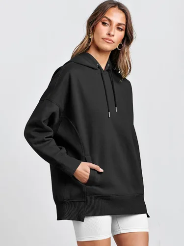 Miniatura 5 de ANRABESS Sudaderas con capucha de gran tamaño para mujer, sudadera de forro polar 2024, trajes de moda para adolescentes y niñas