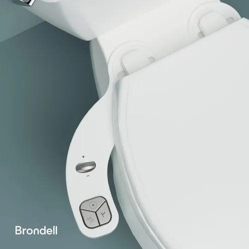 Miniatura 4 de Brondell FSP-150 FreshSpa Thinline Accesorio esencial de bidé de precisión para asientos de inodoro con presión de agua ajustable, control de brazo