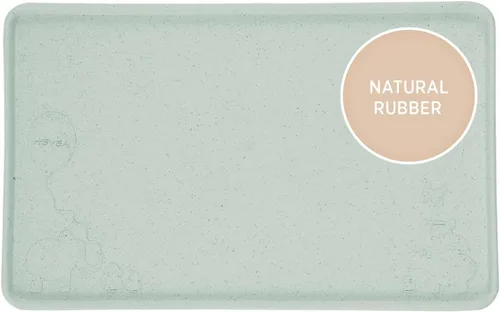 HEVEA Mantel individual de goma natural para niños, alternativa a la silicona y el plástico con material reciclado, seguro para niños con divertidos
