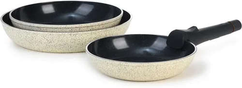 Miniatura 11 de LAGUIOLE, Juego de cocina extraíble de 5 piezas, revestimiento antiadherente, compatible con todas las encimeras, inducción, aluminio, revestimiento