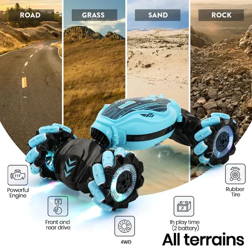 Miniatura 5 de Carro de Control Remoto Regalos para Niños: Carros de Acrobacias RC con Detección de Gestos Juguetes para Niños de 6 7 8 9 10 11 12 Años - Mejores