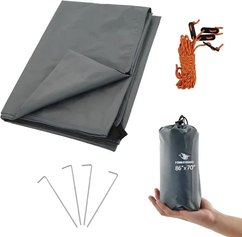 Miniatura 8 de Lona de camping impermeable con bolsa de transporte para debajo de la tienda, huella ultraligera para tienda de campaña en el suelo, senderismo
