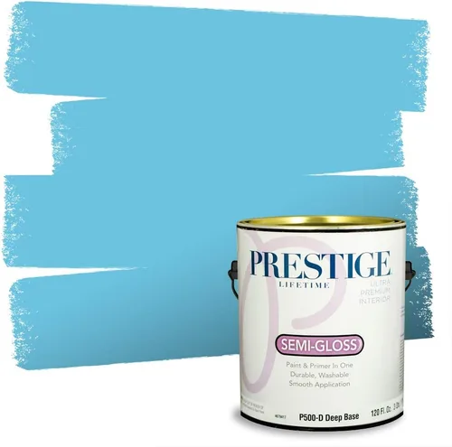 Miniatura 164 de Prestige Paints. - Base y pintura para exteriores en un solo galón, 1 galón. plano, comparable con Sherwin Williams Topsail. SW6799-PCM