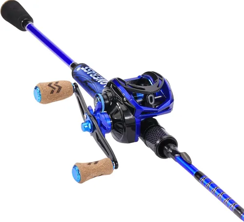 Miniatura 2 de One Bass Combo de caña de pescar y carrete, IM7 grafito 2 piezas en blanco para baitcasting, caña de pescar giratoria con mango de superpolímero