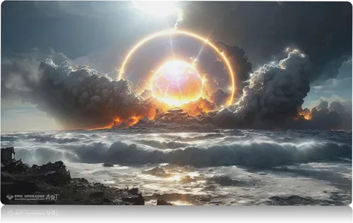 Iconic Wonders - Tapete de juego Wrath of God | 24 x 14 pulgadas, tapete de juego MTG personalizado único inspirado en tarjetas