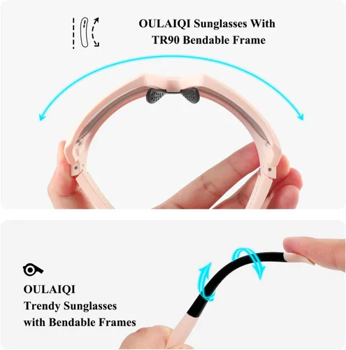 Miniatura 6 de OULAIQI Gafas de sol de béisbol para hombres, mujeres y jóvenes, protección UV400 para correr, softbol, golf, deportes, gafas de sol Rosa
