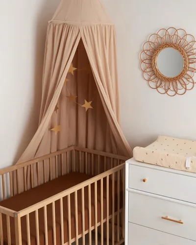 Miniatura 117 de Blissful Diary Sábanas de muselina para cuna para niñas, sábana de bebé de algodón suave bohemio para colchón de cuna estándar de 52 x 28 pulgadas
