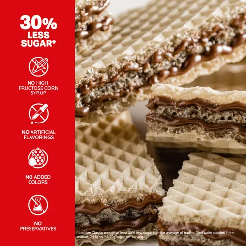 Miniatura 5 de Loacker Classic Wafers Mix - Galletas de obleas crujientes surtidas de primera calidad, paquete variado, avellana, chocolate, vainilla, chocolate