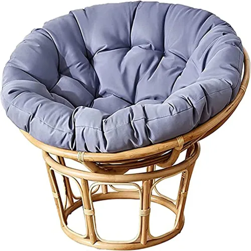 Miniatura 14 de HUHJYUGE Cojín redondo para asiento de columpio de 16 x 16 pulgadas, cojín colgante para silla de huevo, resistente al agua, para exteriores, tela