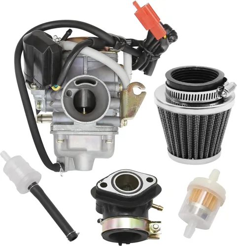 Miniatura 9 de Carburador PD24J para GY6 de 4 tiempos 125cc 150cc ATV Go Karts Scooter Ciclomotores QMJ/QMI157 QMJ/QMI152 - Colector de admisión Fiameter 24mm
