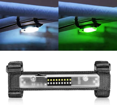 Miniatura 12 de Luz de cúpula UTV alimentada por baterías, montaje en barra enrollable, luz interior LED, luces de persecución, luces de mapa para UTV SXS Polaris