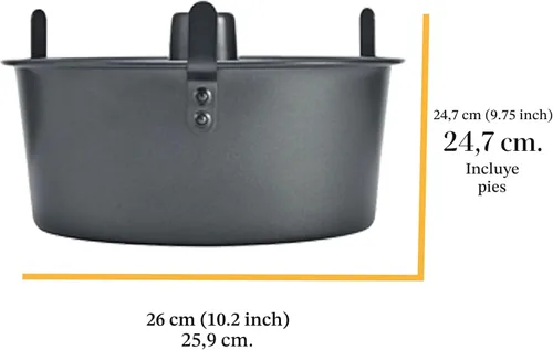 Miniatura 6 de Chicago Metallic Molde para Pastel Angel Food con Pies de Enfriamiento, Molde de Tubo Antiadherente de 2 Piezas, Acero al Carbono de 9.5 Pulgadas