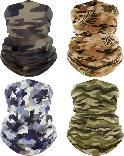 Miniatura 20 de ROXUN Paquete de 4 Polainas para Cuello, Bufanda con Protección UV, Máscara Facial Transpirable y Refrescante, Bandana para Senderismo