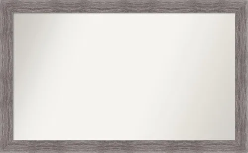 Miniatura 256 de Amanti Art Espejo de baño gris para sobre el fregadero, 31 x 48 pulgadas, espejo de tocador rectangular estrecho de color gris, marco de madera