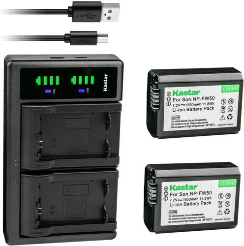 Miniatura 5 de Kastar NP-FW50 LTD2 - Cargador de batería USB para Sony Alpha α5000, a5000, ILCE-5100, Alpha α5100, a5100, ILCE-6000, Alpha α6000, a6000, ILCE-6100