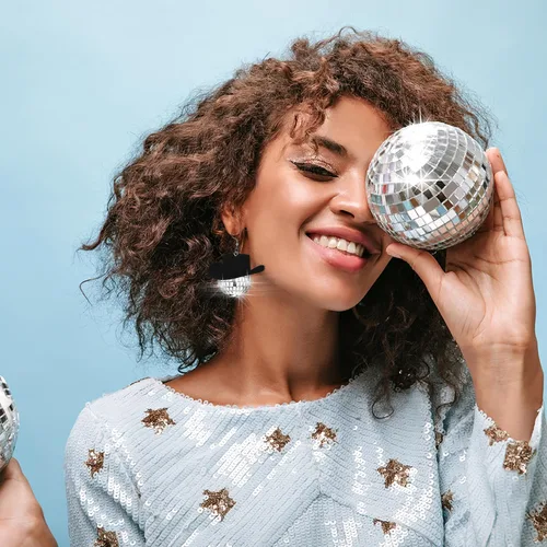 Miniatura 3 de Disco Ball Earrings 70s 80s 90s Disco Dangle Earrings Disco Outfits for Women Country Concert Earrings Halloween Costume Accessories Party Dress
