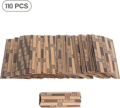Miniatura 3 de Sumerfnt Rollos de Envoltorios para Monedas de Dólar, Solo Dólares, Rollos de Dólar Planos 110 Piezas