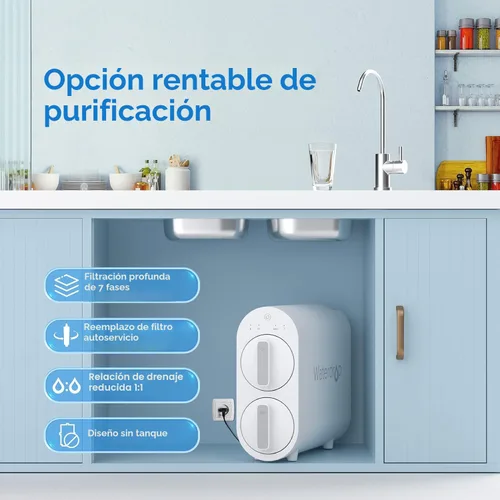 Miniatura 8 de Waterdrop G2 - Sistema de ósmosis inversa, sistema de filtro de agua Ro sin tanque de 7 etapas, sistema de filtración de agua debajo de la pileta