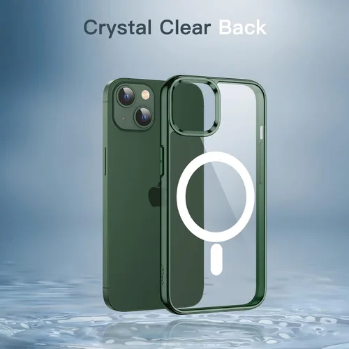 Miniatura 5 de JETech Funda magnética para iPhone 13 de 6.1 pulgadas, compatible con carga inalámbrica MagSafe, a prueba de golpes, parte trasera transparente