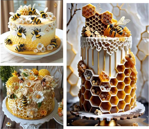 Miniatura 2 de 2 moldes para fondant de abejorro, molde de silicona de panal de abeja, molde de decoración para hornear chocolate con girasol, para decoración