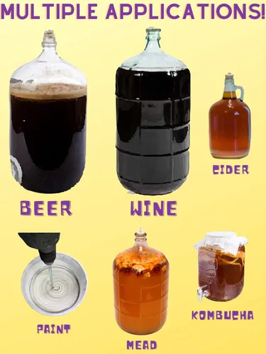 Miniatura 8 de Látigo desgasificador de cerveza para vino Acero inoxidable 316 de 15.5 pulgadas - Varita de fijación de varilla mezcladora de taladro