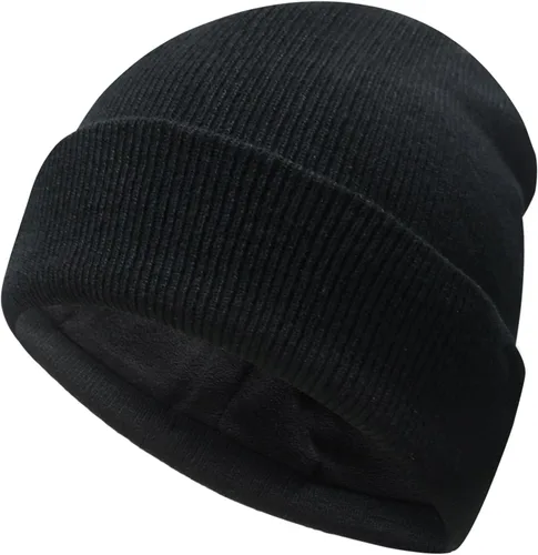 Miniatura 8 de PFFY Beanie for Men Women Unisex Knit Cuffed Plain Winter Thick Lined Beanies Hats