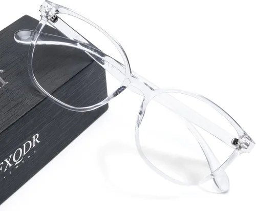Miniatura 12 de Lentes de mujer con bloqueo de luz azul, lentes para computadora y juegos, con armazón TR90, antifatiga ocular y antirreflejantes UV RF6208 Marrón