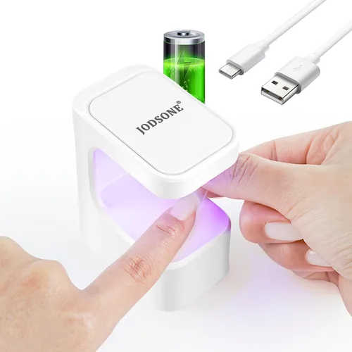 Miniatura 10 de JODSONE U V Mini lámpara de uñas recargable con temporizador inalámbrico portátil luz LED para secado rápido esmalte de gel rosa