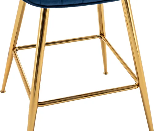 Miniatura 9 de Sidanli Blue - Juego de 2 taburetes de bar de terciopelo de 24 pulgadas con reposapiés, sillas de bar modernas para el hogar, isla de cocina, comedor