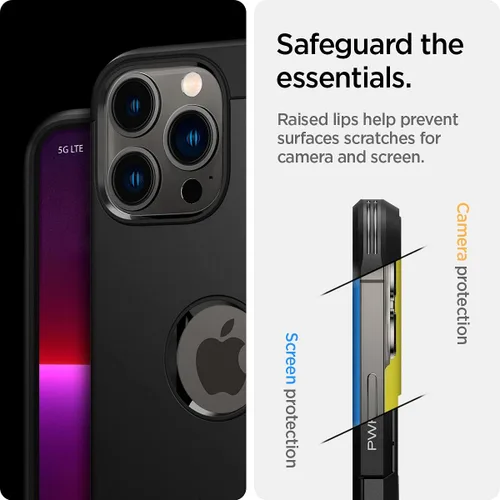Miniatura 6 de Spigen Tough Armor [tecnología de protección extrema] diseñada para iPhone 13 Pro Max Case (2021) - Negro
