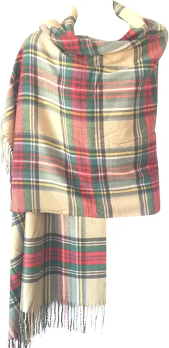 Miniatura 12 de NY GOLDEN FASHION Bufanda de invierno de gran tamaño para mujer, diseño de tartán escocés, a cuadros, con tacto de cachemira