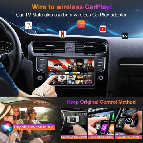 Miniatura 3 de Adaptador multimedia HDMl para Fire TV Stick/Google T V Sticks/consolas de juegos/lanzadores de pantalla, adaptador Carplay T V 2 en 1 con puerto